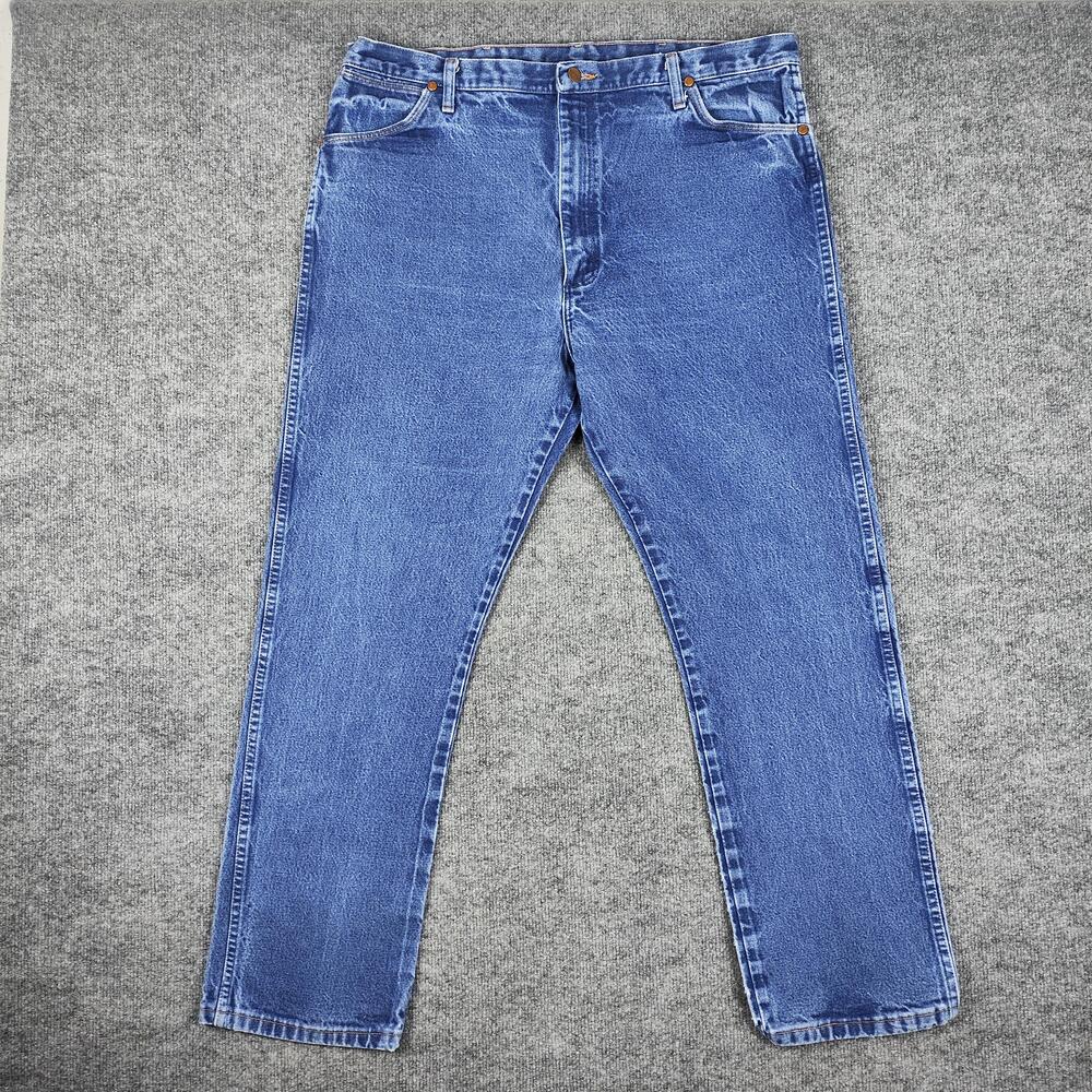 Wrangler Cowboy Cut Jeans Mens 42x30 Blue Regular Straight Denim 13MWZ